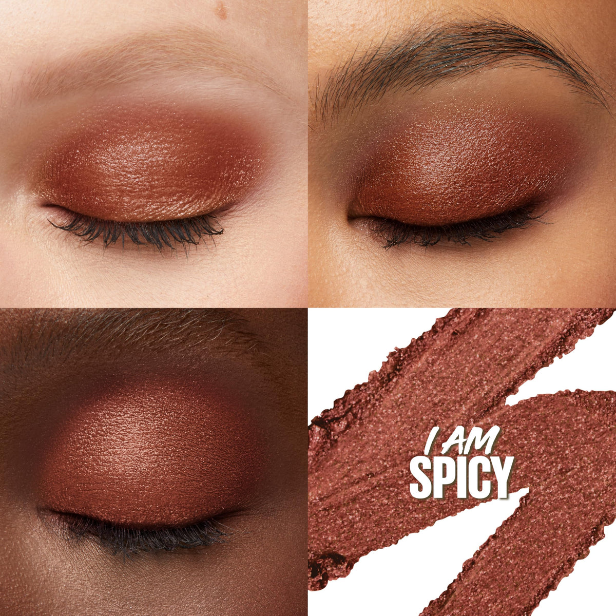 MAYBELLINE Color Tattoo Longwear Multi-Use 24HR Eye Shadow Stix, Rich, Long Lasting Eyeshadow, Eyeliner and Eye Primer Stick, I Am Spicy (Copper Rose