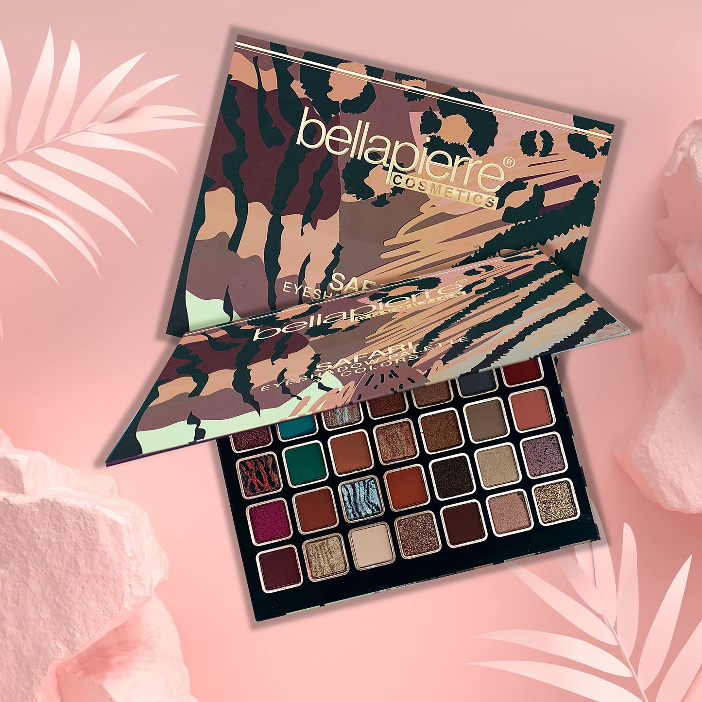 bellapierre Safari Eyeshadow Palette | 35 Shades in Matte, Satin, Shimmer, & Foil Finishes | Non-Toxic & Paraben Free | Vegan & Cruelty Free Beauty & Personal Care bellapierre