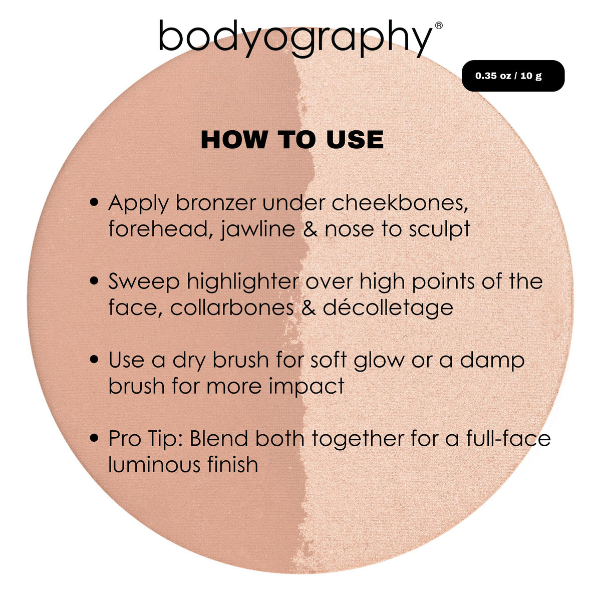 Bodyography Sunsculpt Bronzer & Highlighter Duo | Matte Bronzer & Golden Highlighter Compact | Silky, Buildable, Non-Comedogenic Powder for All Skin Beauty & Personal Care Bodyography