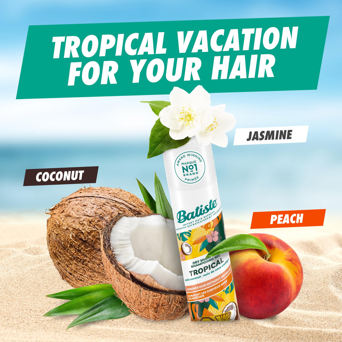 Batiste Dry Shampoo, Tropical, 6.73 Ounce (Packaging May Vary) Beauty & Personal Care Batiste