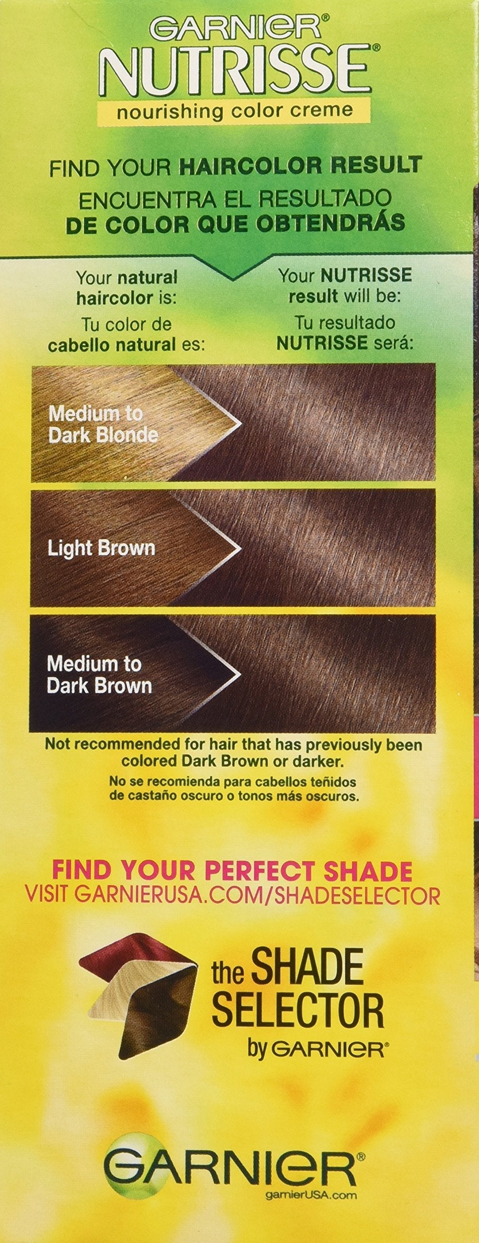 Garnier Nutrisse Nourishing Hair Color Creme 3 Packaging May Vary, 60 Light Natural Brown (Acorn) Beauty & Personal Care Garnier