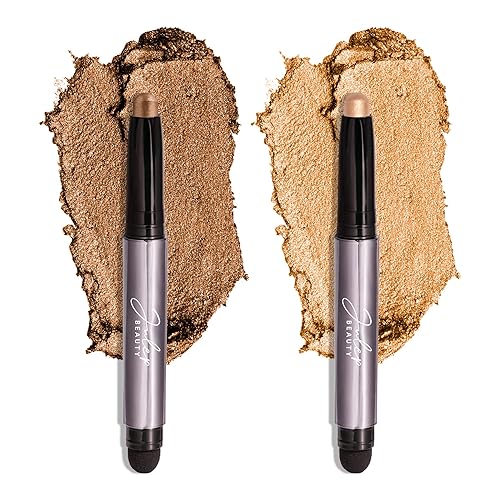 Julep Eyeshadow 101 Crème-to-Powder Waterproof Eyeshadow Stick Duo - Long-Lasting, Crease-Proof, Easy Apply with Built-in Smudger - Bronze Shimmer Beauty & Personal Care Julep