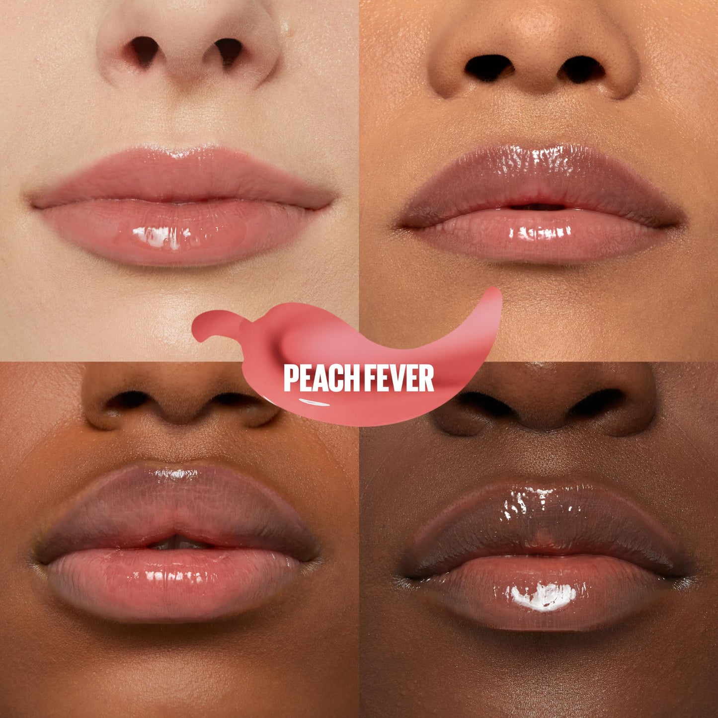 MAYBELLINE Lifter Gloss Lifter Plump, Plumping Lip Gloss with Chili Pepper and 5% Maxi-Lip, Peach Fever, Peachy Nude Cream, 1 Count Beauty & Personal Care MAYBELLINE