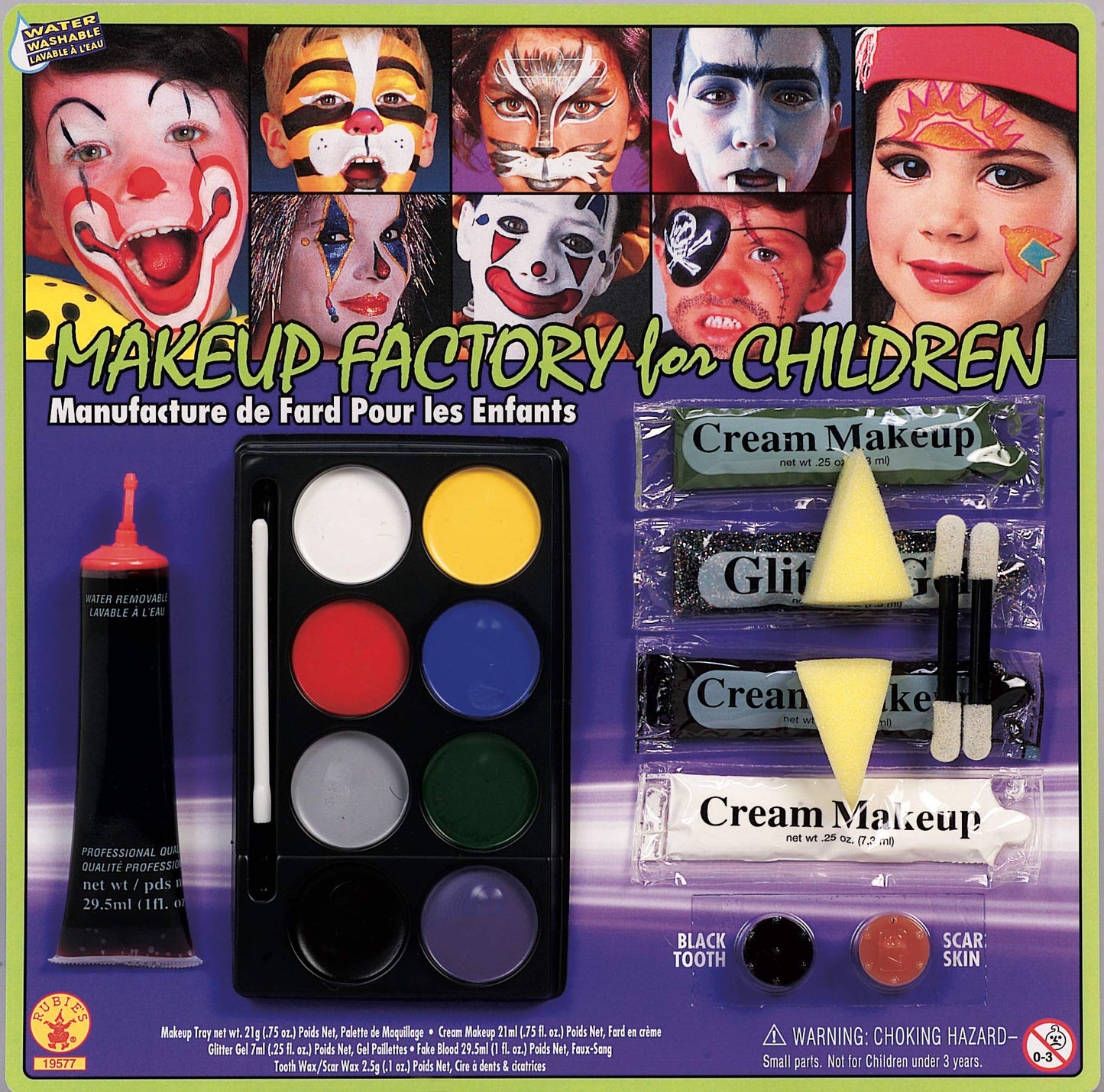 Makeup Factory for Children with Glitter, Fake Blood, Scar Wax and Black Tooth Wax Beauty & Personal Care Rubies