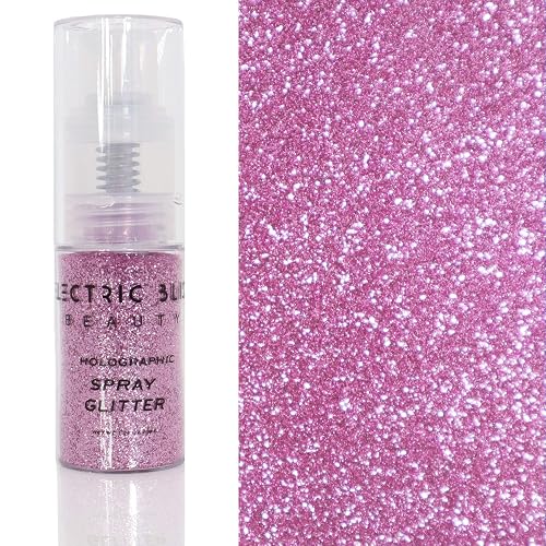 Pink Holographic Glitter - 30g Loose Glitter Spray - Face, Hair, Eye and Body Glitter for Women. Rave and Festival Accessories Beauty & Personal Care Electric Bliss Beauty
