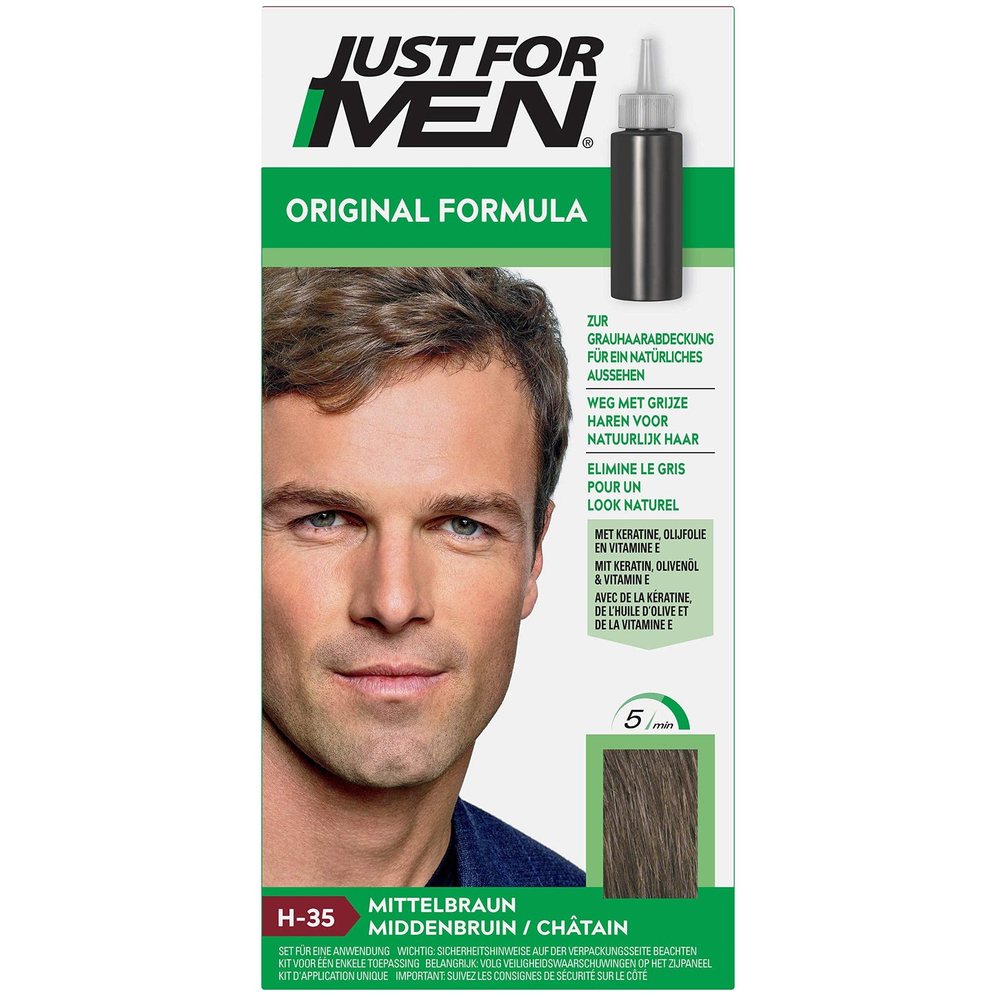 Just for Men H35 Medium Brown Hair Color 60 ml Beauty & Personal Care Just for Men