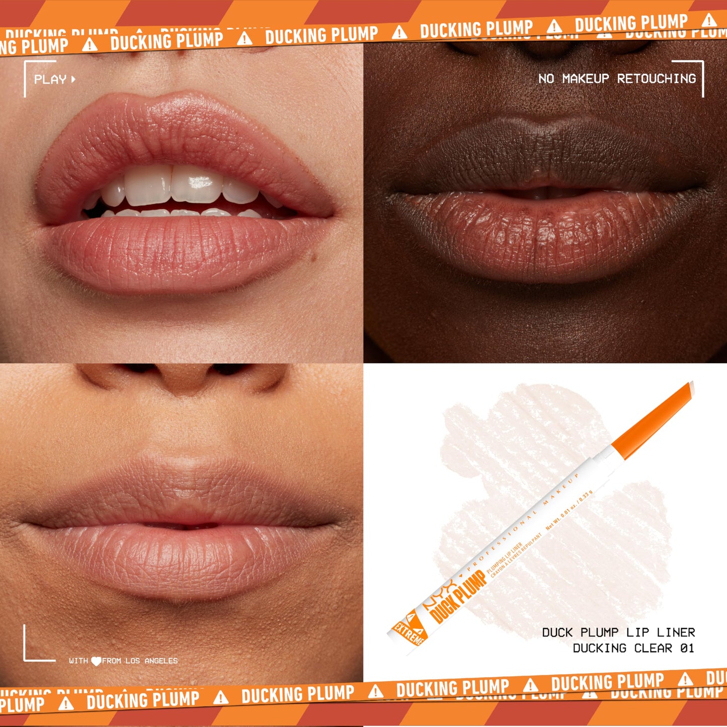 NYX PROFESSIONAL MAKEUP Duck Plump Plumping Lip Liner, Matte Pencil With Up To 10HR Wear, Ducking Clear (Clear Lip Liner) Beauty & Personal Care NYX PROFESSIONAL MAKEUP