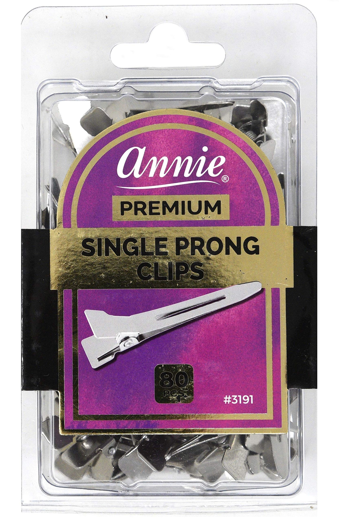 Annie Single Prong Clips, 80 Count Beauty & Personal Care Annie