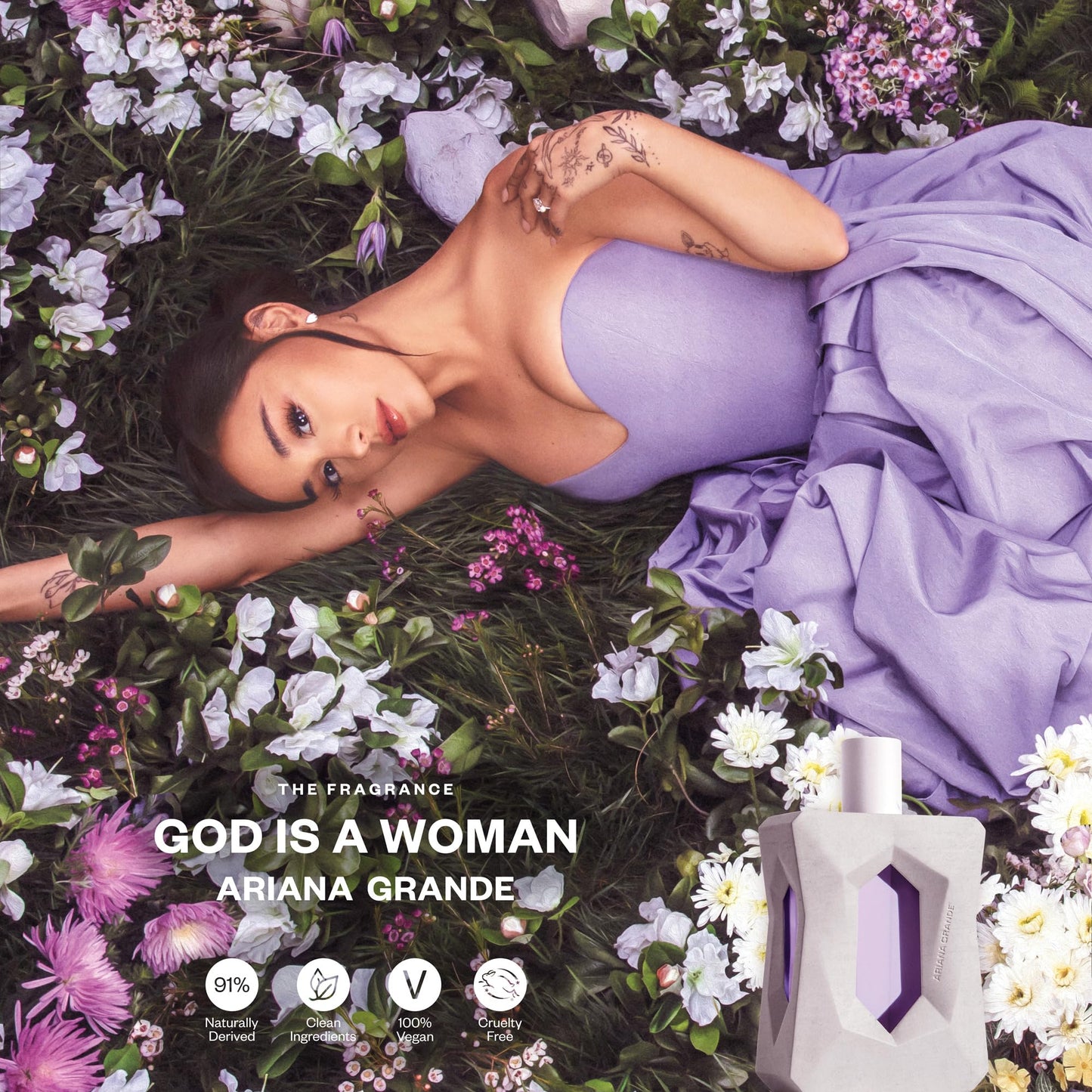 Ariana Grande God is a Woman Eau de Parfum - Fruity Musk Fragrance for Women - Women's Perfume with Notes of Orris, Pear, Vanilla & Cedarwood Beauty & Personal Care Ariana Grande