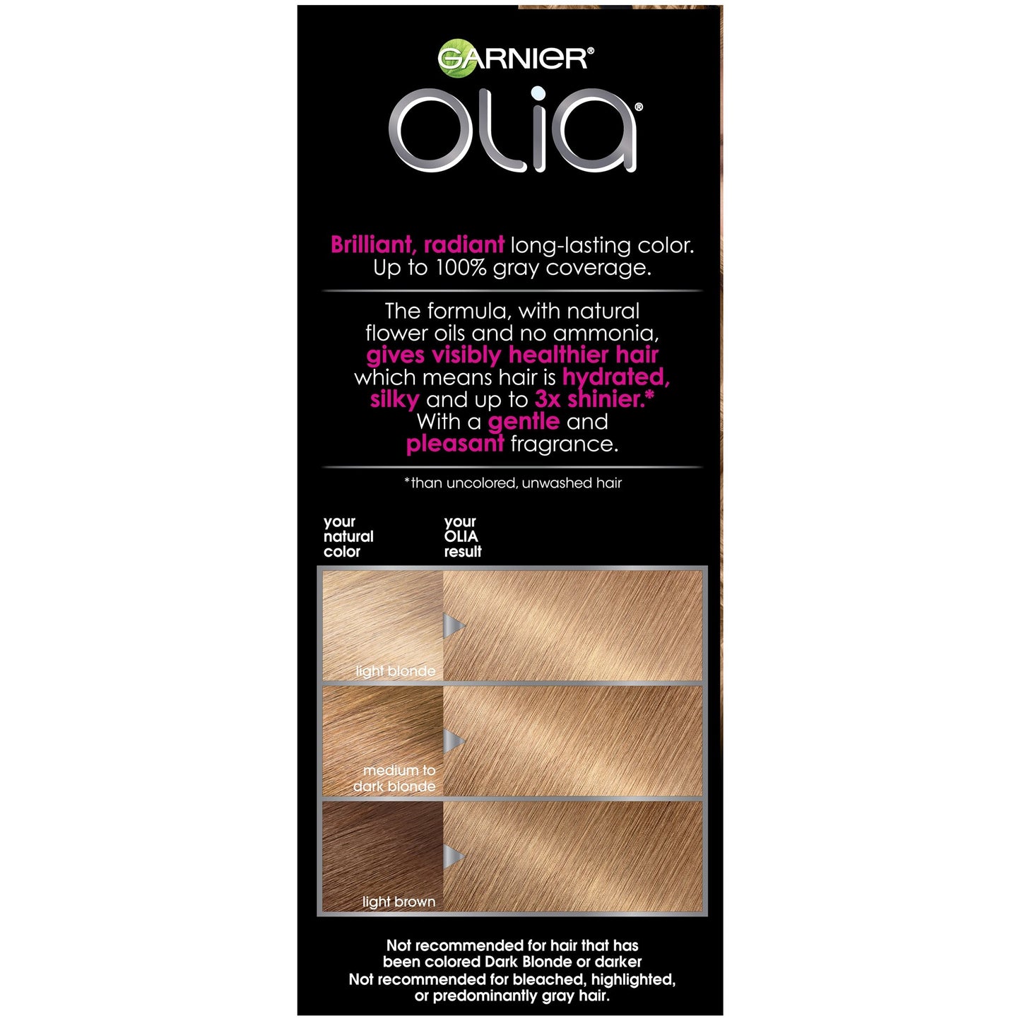 Garnier Olia Ammonia-Free Brilliant Color Oil-Rich Permanent Hair Color, 8.0 Medium Blonde (1 Kit) Blonde Hair Dye (Packaging May Vary) Beauty & Personal Care Garnier