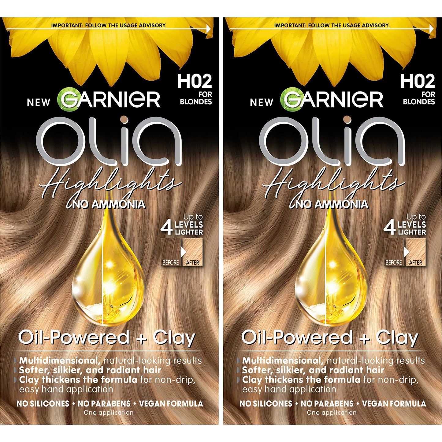 Garnier Olia Ammonia-Free Permanent Hair Dye Highlighting Kit, Oil-Rich Formula for Multidimensional Hair Color with Up to 4 Levels of Lift, Vegan Beauty & Personal Care Garnier