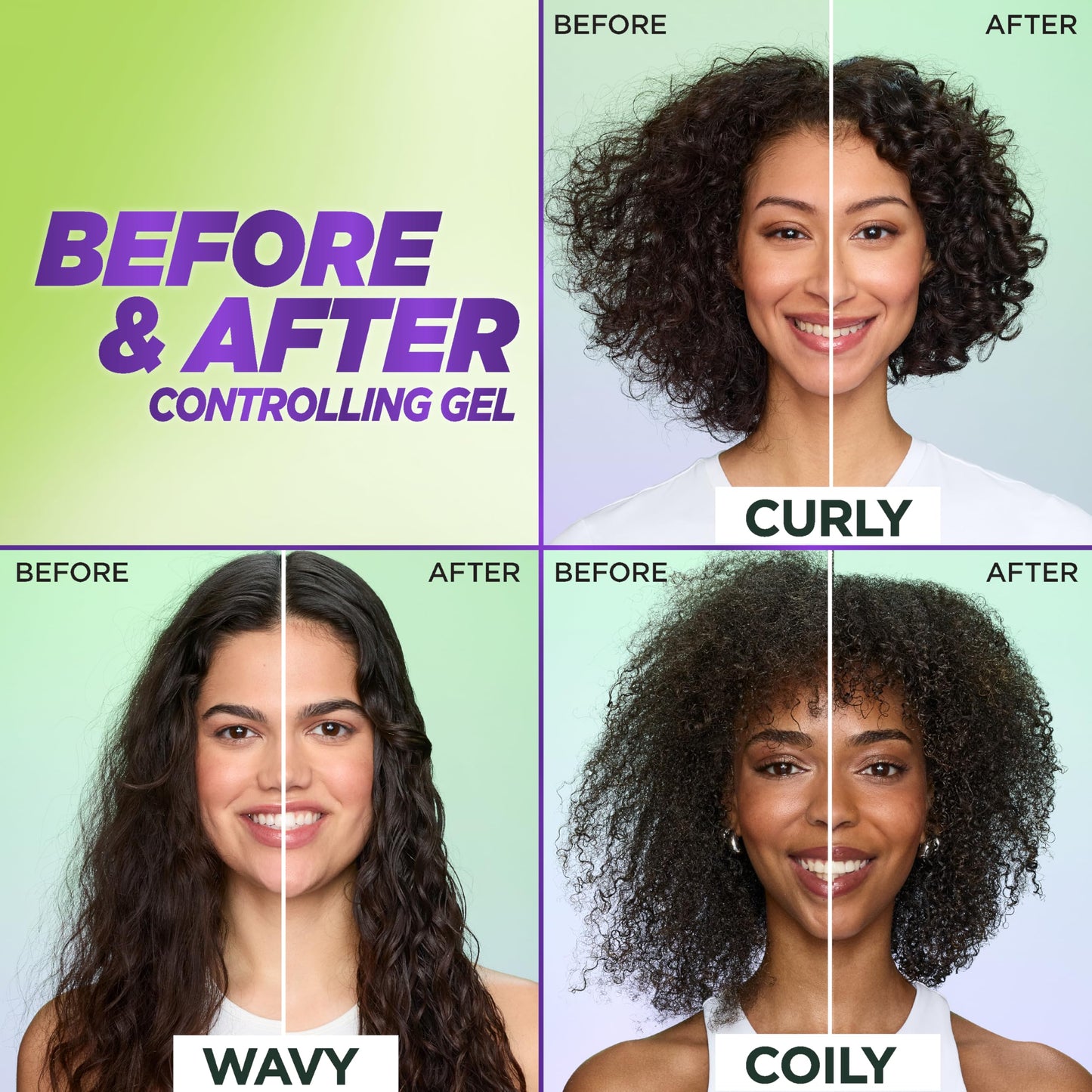 Garnier Fructis Style Curl Scrunch Controlling Gel for Shape & Shine, 6.8 Fl Oz, 3 Count (Packaging May Vary) Beauty & Personal Care Garnier