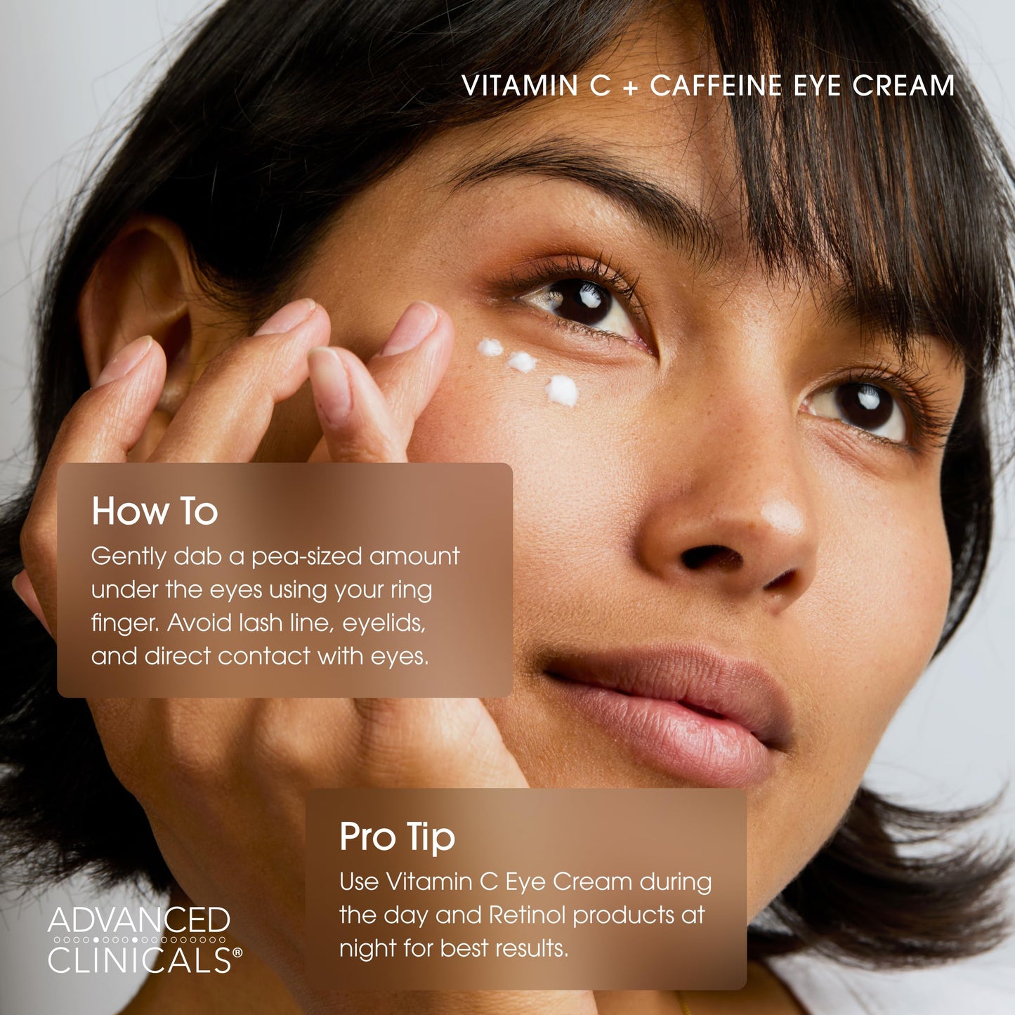 Advanced Clinicals Vitamin C + Caffeine Eye Balm Face Moisturizer | Under Eye Cream For Improving Appearance Of Dark Circles, Puffiness, Bags Under Beauty & Personal Care Advanced Clinicals