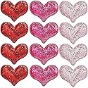 24 Pieces Valentine's Day Heart Hair Clips Heart Glitter Sequin Heart Hairpins for Girls Birthday Party Wedding Themed Party Hair Accessories Beauty & Personal Care Yssreey