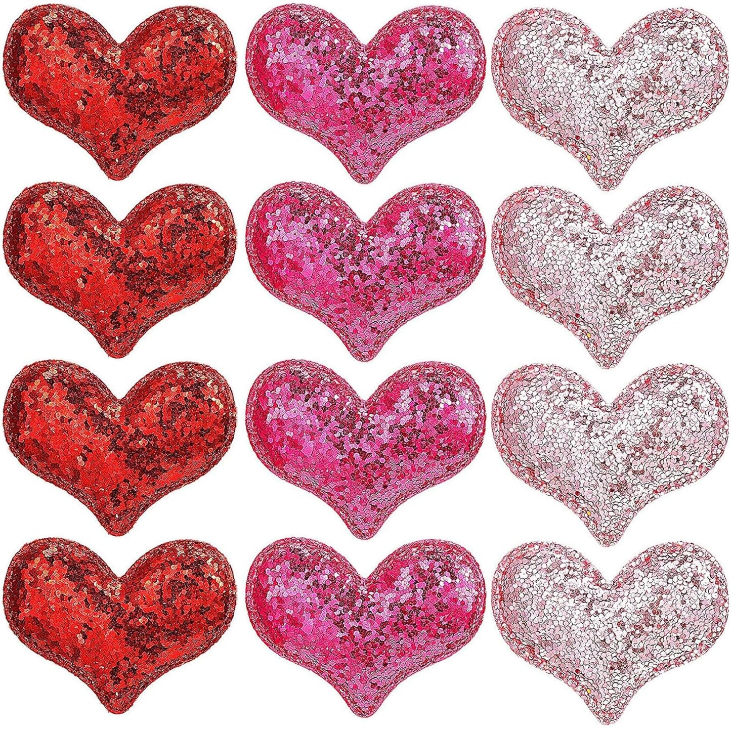 24 Pieces Valentine's Day Heart Hair Clips Heart Glitter Sequin Heart Hairpins for Girls Birthday Party Wedding Themed Party Hair Accessories Beauty & Personal Care Yssreey