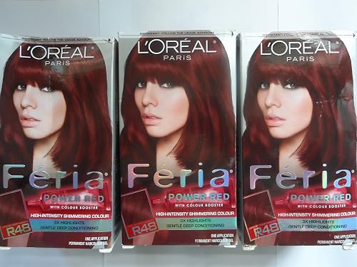 L'Oreal Paris Feria Pr Red Velvet, Size 1ct, Gel, Permanent, Auburn, R48 Intense Deep Auburn, Vegan, Tube, 1 Count Beauty & Personal Care L'Oreal Paris