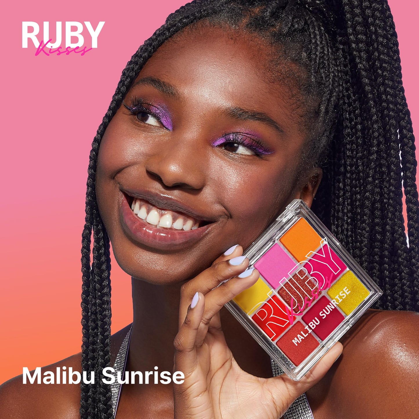 Ruby Kisses Eyeshadow Palette Highly Pigmented Eye Makeup 9 Shades Matte Shimmer Metallic Eyeshadow Palette (Malibu Sunrise) Beauty & Personal Care Ruby Kisses