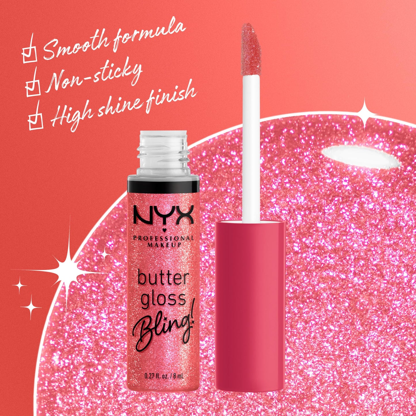 NYX PROFESSIONAL MAKEUP Butter Gloss Bling Lip Gloss, Non Sticky and Shiny Vegan Lip Makeup - She Got Money Beauty & Personal Care NYX PROFESSIONAL MAKEUP