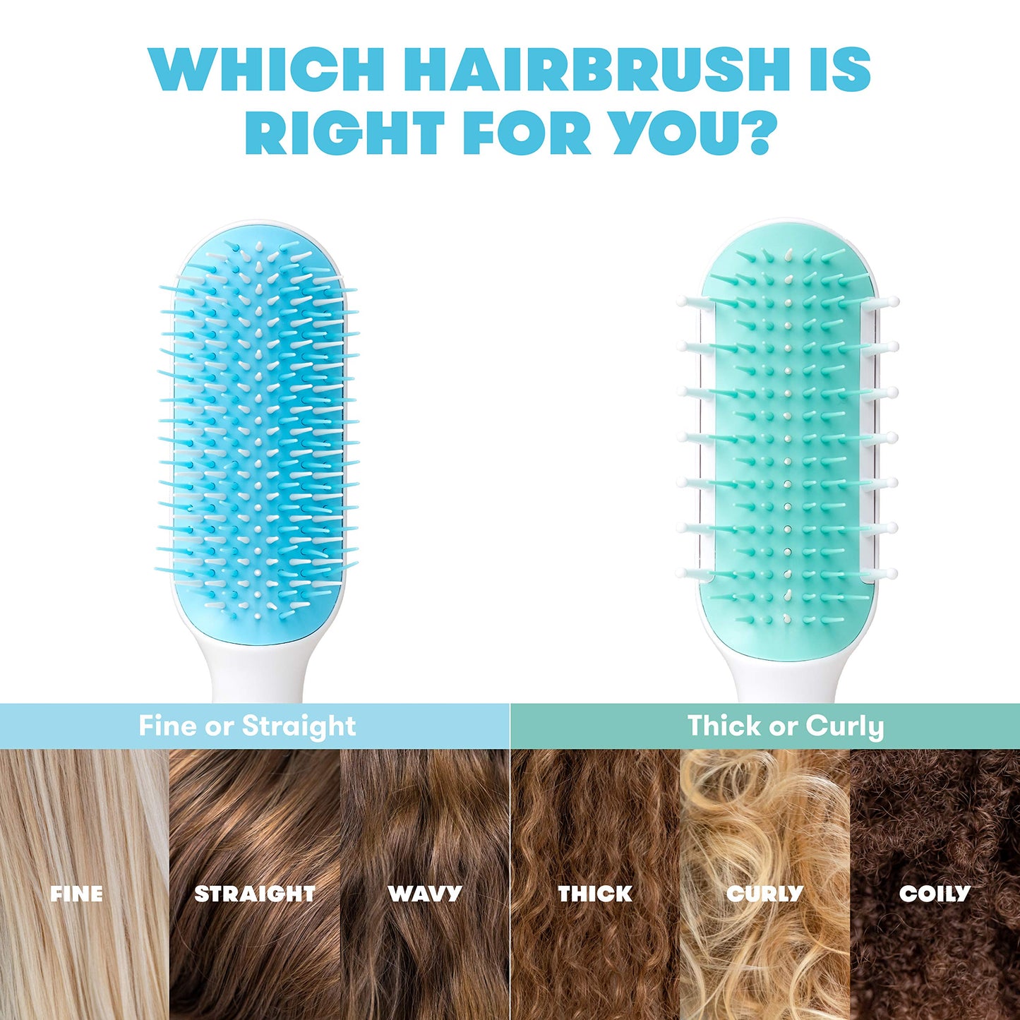 Frida Baby Detangling Hairbrush for Thick or Curly Hair, Toddler Hairbrush, Detangler Brush for Kids, Wide-Tooth Comb & Bristle Combo, Loosens Knots Beauty and Personal Care Frida