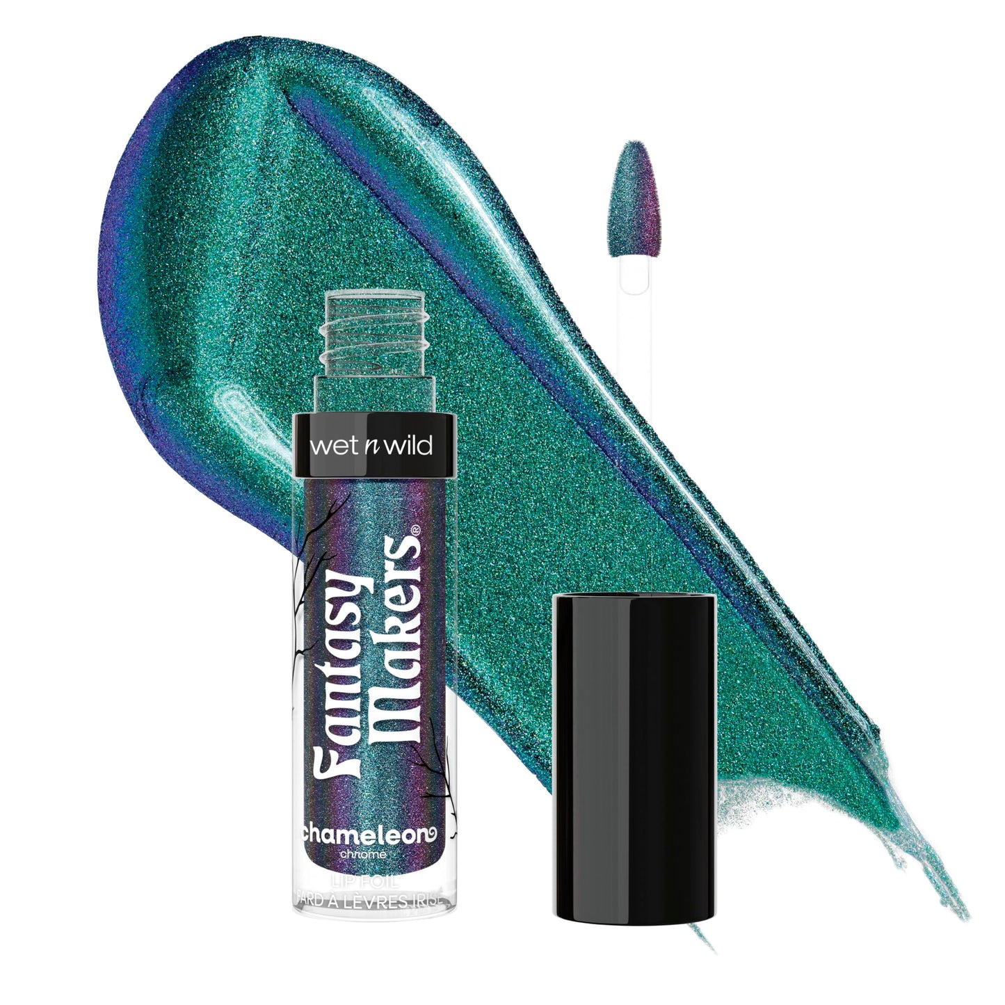 wet n wild Halloween Fantasy Makers Chameleon Chrome Lip Foil, Intense Multi-Chrome Pigment, Mesmerizing Blendable Color Shift Foil Finish Beauty & Personal Care wet n wild