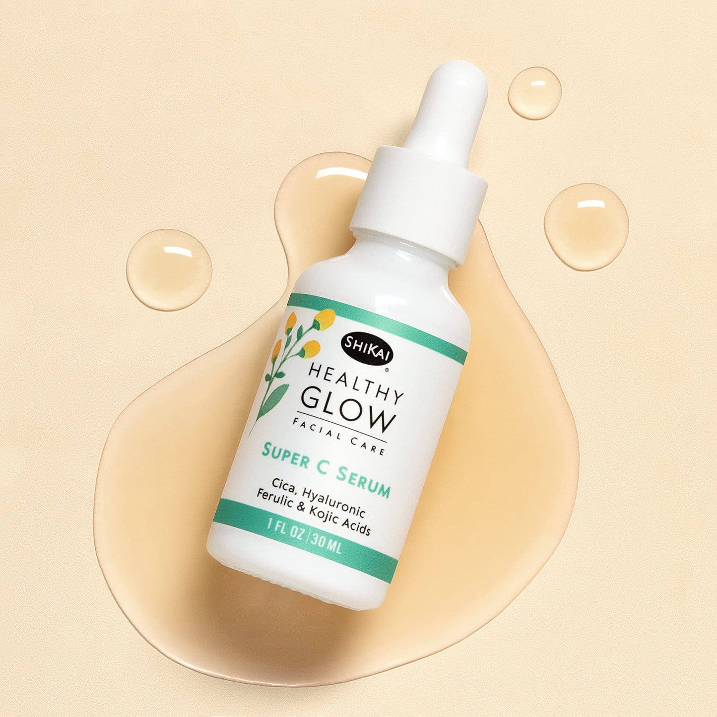 ShiKai Healthy Glow Super C Face Serum (1 oz) | Vitamin C, E & Hyaluronic Acid | Nourish & Hydrate Dry Skin Beauty & Personal Care ShiKai