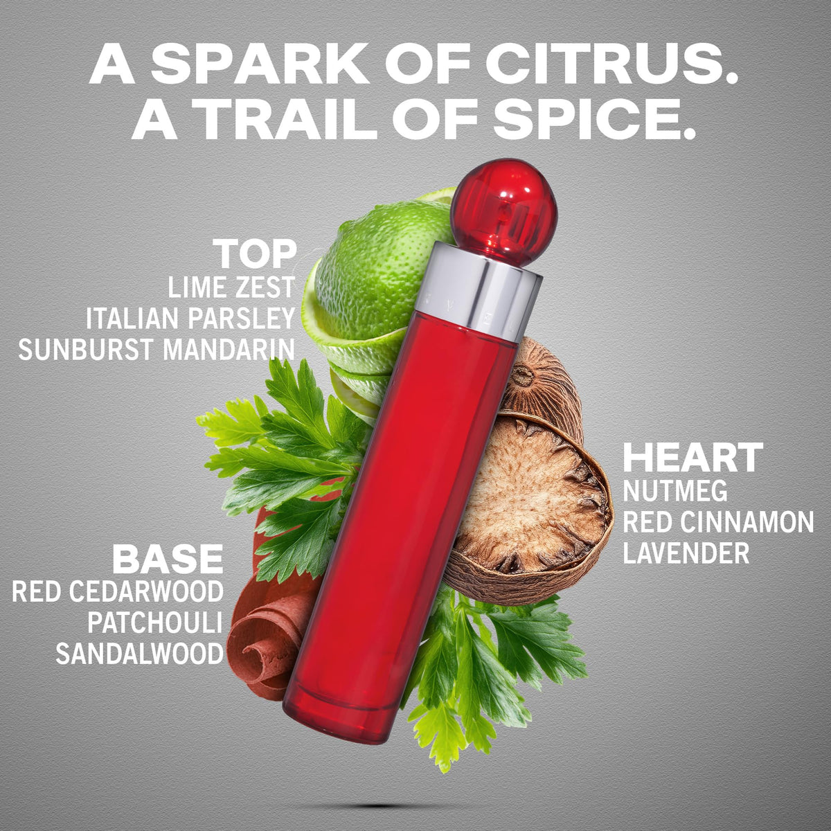 Perry Ellis 360° Red Eau De Toilette Spray for Men - Mens Cologne, Long Lasting Perfume, EDT, Fragrance with Notes of Clove, Cinnamon & Patchouli Beauty & Personal Care Perry Ellis
