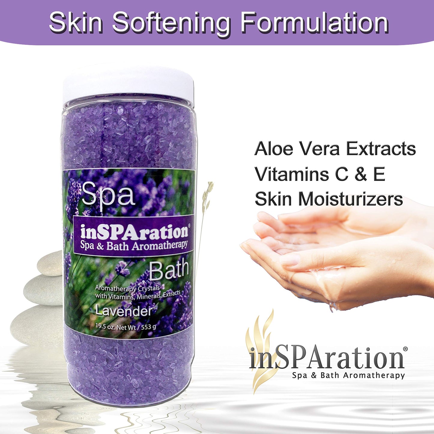 InSPAration 7463 Lavender Crystals for Spa and Hot Tubs, 19 oz Beauty and Personal Care InSPAration
