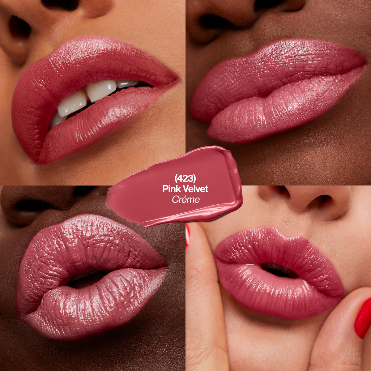 Revlon Super Lustrous Lipstick, Creamy Formula For Soft, Fuller-Looking Lips, Moisturized Feel, 423 Pink Velvet, 0.15 oz Beauty & Personal Care REVLON