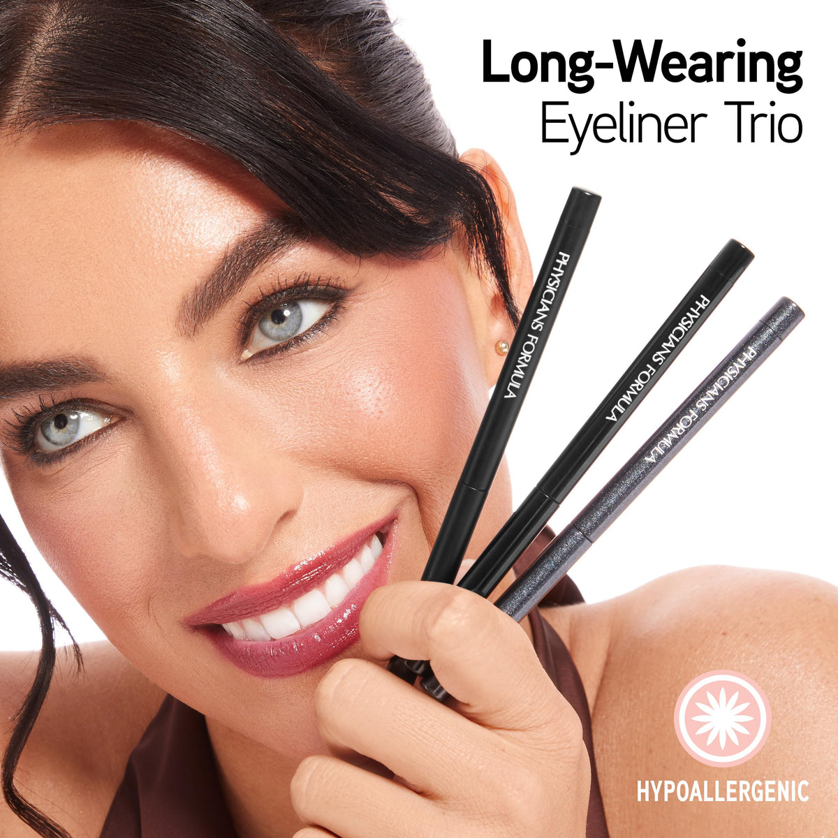 Physicians Formula Eye Booster Gel Black Eyeliner Set of 3, Shimmer, Satin, Matte, Water-Resistant, Smudge Resistant, Lasts All Day Beauty & Personal Care Physicians Formula