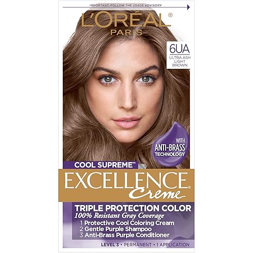 L'Oreal Paris Cool Supreme Permanent Hair Color, Ash, Ultra Ash Light Brown 6UA Beauty & Personal Care L'Oreal Paris