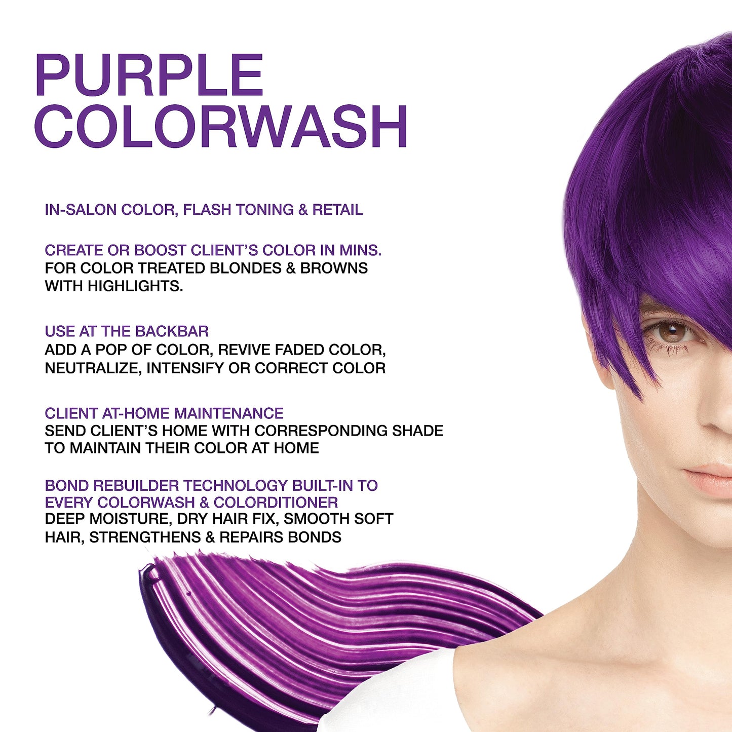 Celeb Luxury Viral Purple Colorwash, Color Depositing Shampoo with Bondfix Bond Rebuilder, Semi Permanent Hair Colour Glaze, Vegan Hair Dye, Maintains Beauty & Personal Care Celeb Luxury