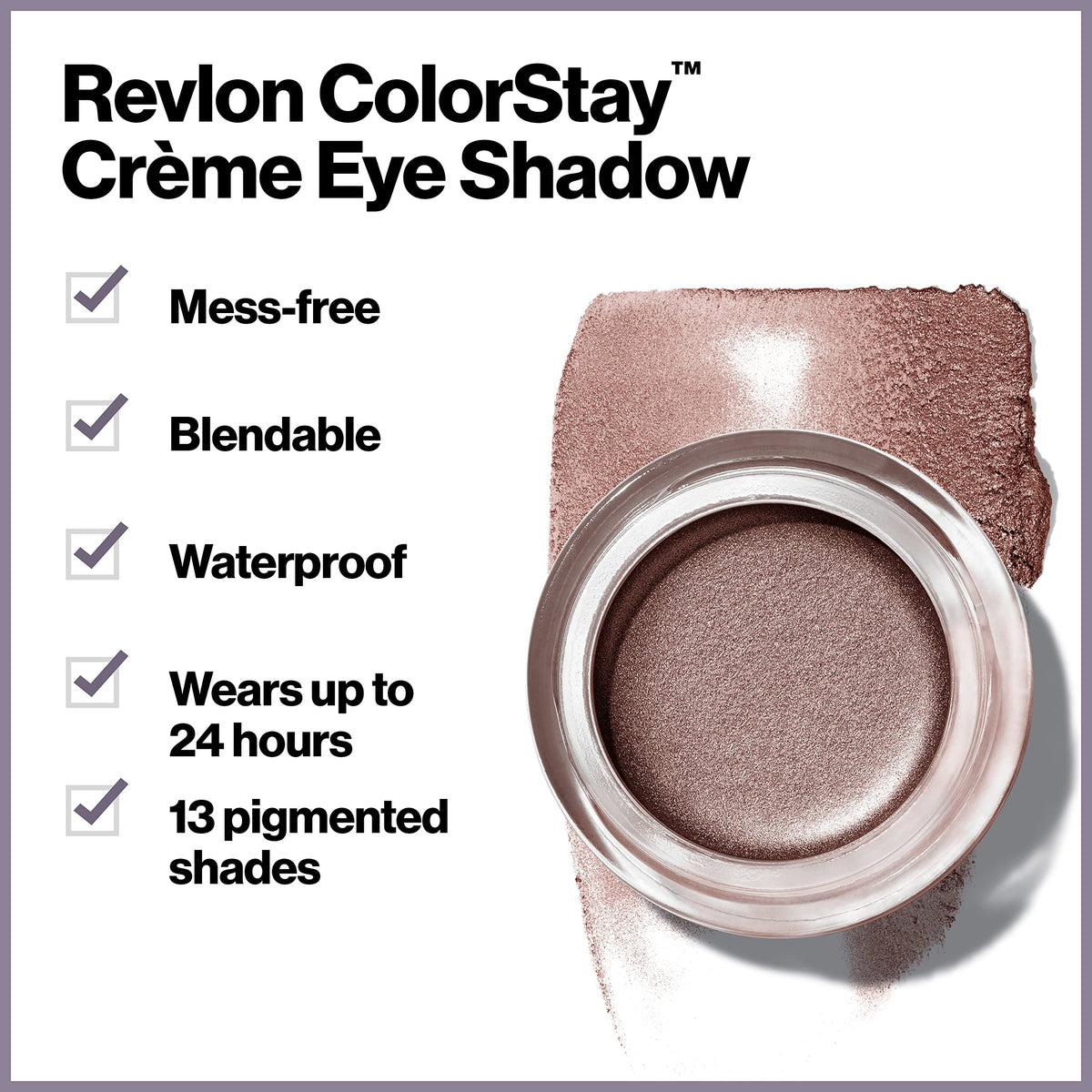 Revlon Crème Eyeshadow, ColorStay 24 Hour Eye Makeup, Highly Pigmented Cream Formula in Blendable Matte & Shimmer Finishes, 710 Caramel, 0.18 Oz Beauty & Personal Care REVLON