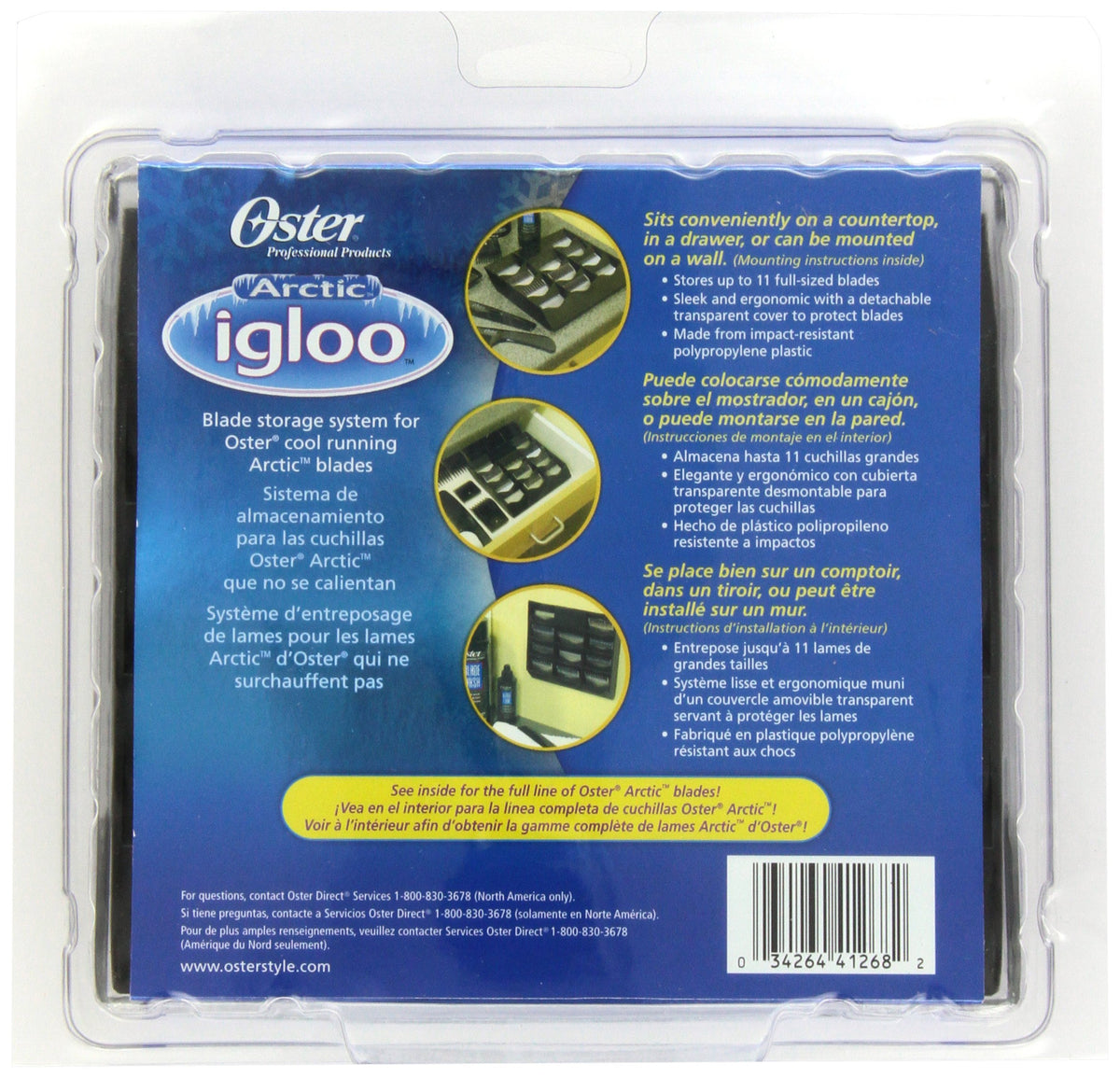 Oster Professional 760040 Artic Igloo Clipper Blade Storage System, 1 Count