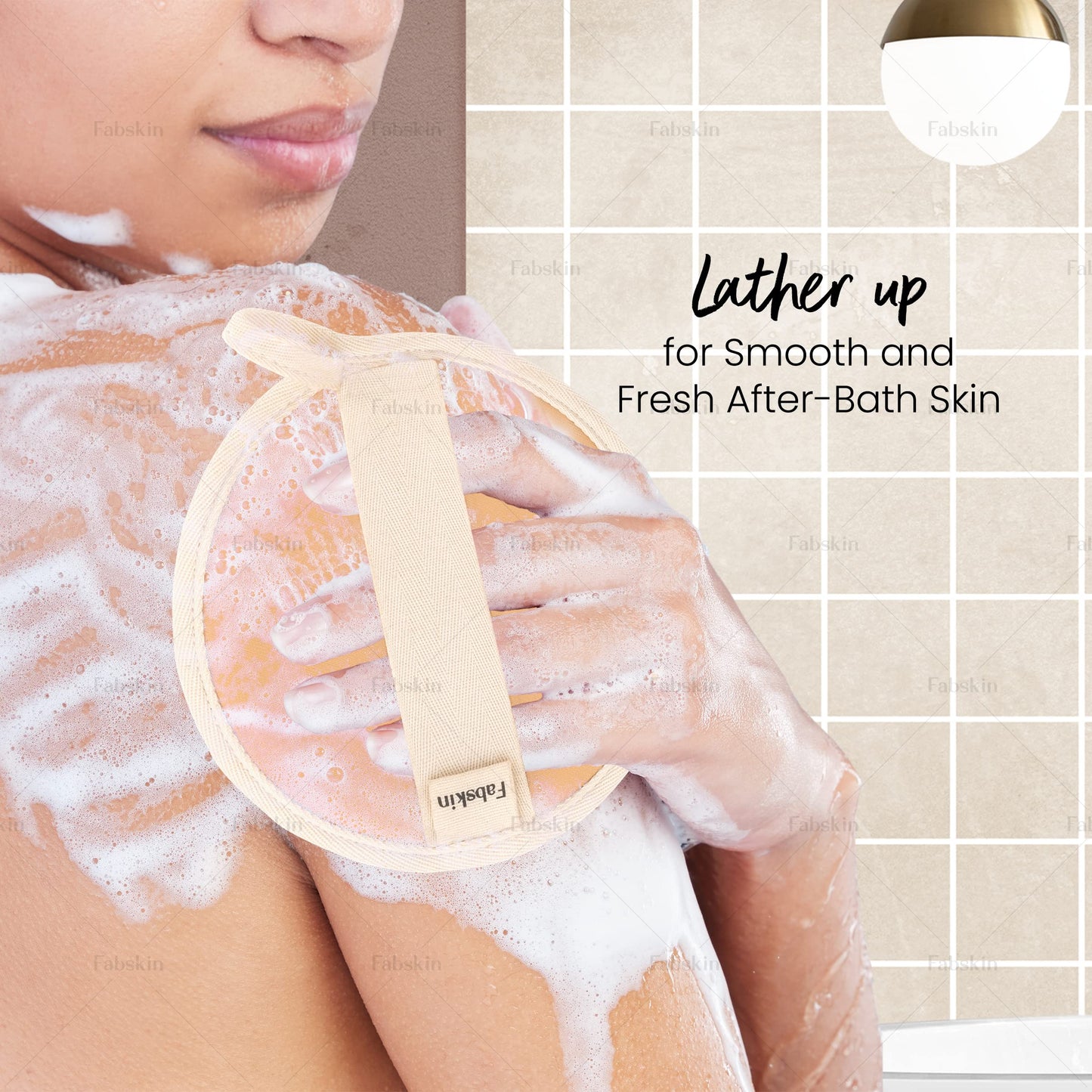 Fabskin Loofah Jute Body Scrubber For Bathing - Bath Scrub - For Men & Women - Made of Natural Organic Jute Fabric - Exfoliating & Deep Cleaning Beauty and Personal Care FABSKIN