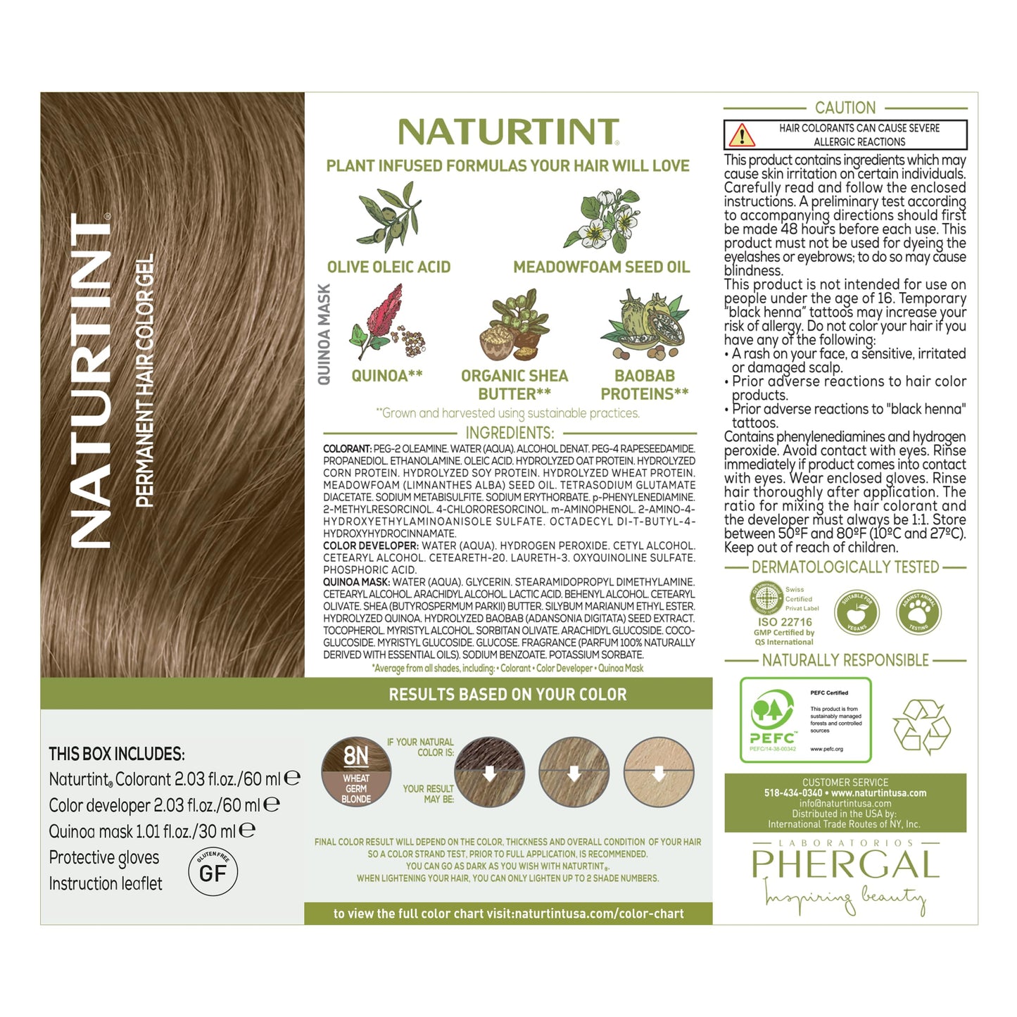 Naturtint 8N Wheat Germ Blonde Permanent Hair Color (Pack of 1), Ammonia Free, Vegan, Cruelty Free, up to 100% Gray Coverage, Long Lasting Results Beauty & Personal Care Naturtint