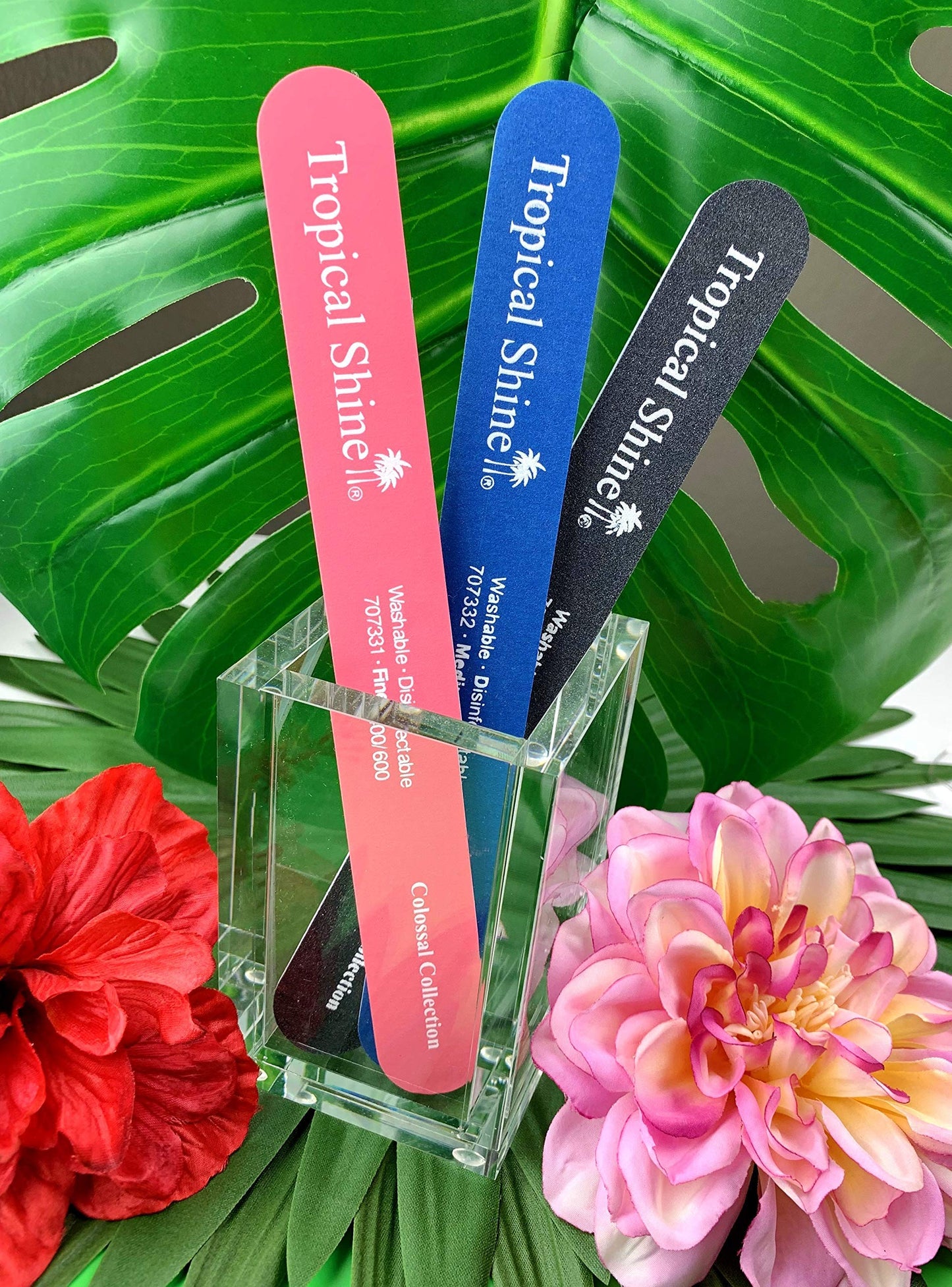 Tropical Shine 8.5 Inches Nail Files For Natural and Acrylic Nails. 3 pcs. Beauty & Personal Care Tropical Shine