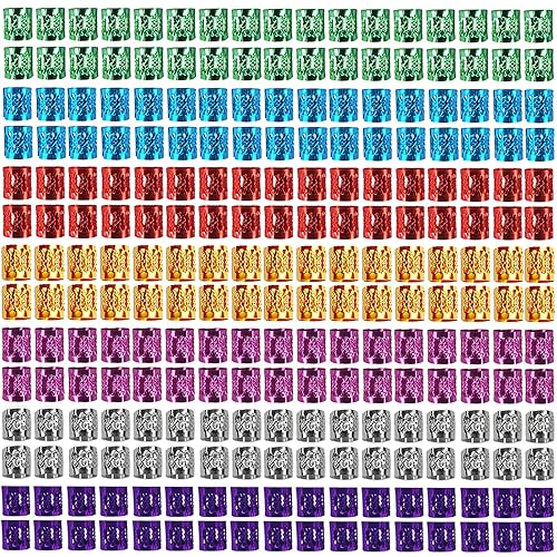 350PCS Hair Jewelry for Women Braids, DreadLock Beads Hair Decorations Aluminum Rings Clips Adjustable Metal Cuffs Braiding Hair Accessory By liliyab Beauty & Personal Care Liliyab