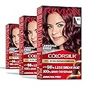 Revlon ColorSilk with Bond Repair Complex, Burgundy Permanent Hair Color, 100% Gray Coverage, Ammonia Free Hair Dye, Vegan Keratin, 48 Burgundy (Pack Beauty & Personal Care REVLON