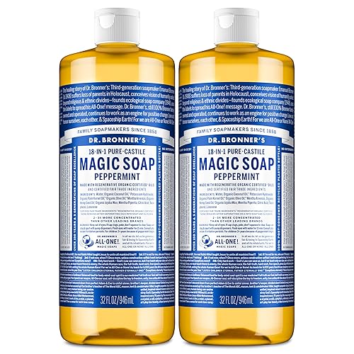 Dr. Bronner's Pure-Castile Magic Liquid Soap- Made with Regenerative Organic Oils- For Body, Face, Hair, Dishes, Pets, Laundry Natural, Vegan, Non-GMO Beauty & Personal Care Dr. Bronner's