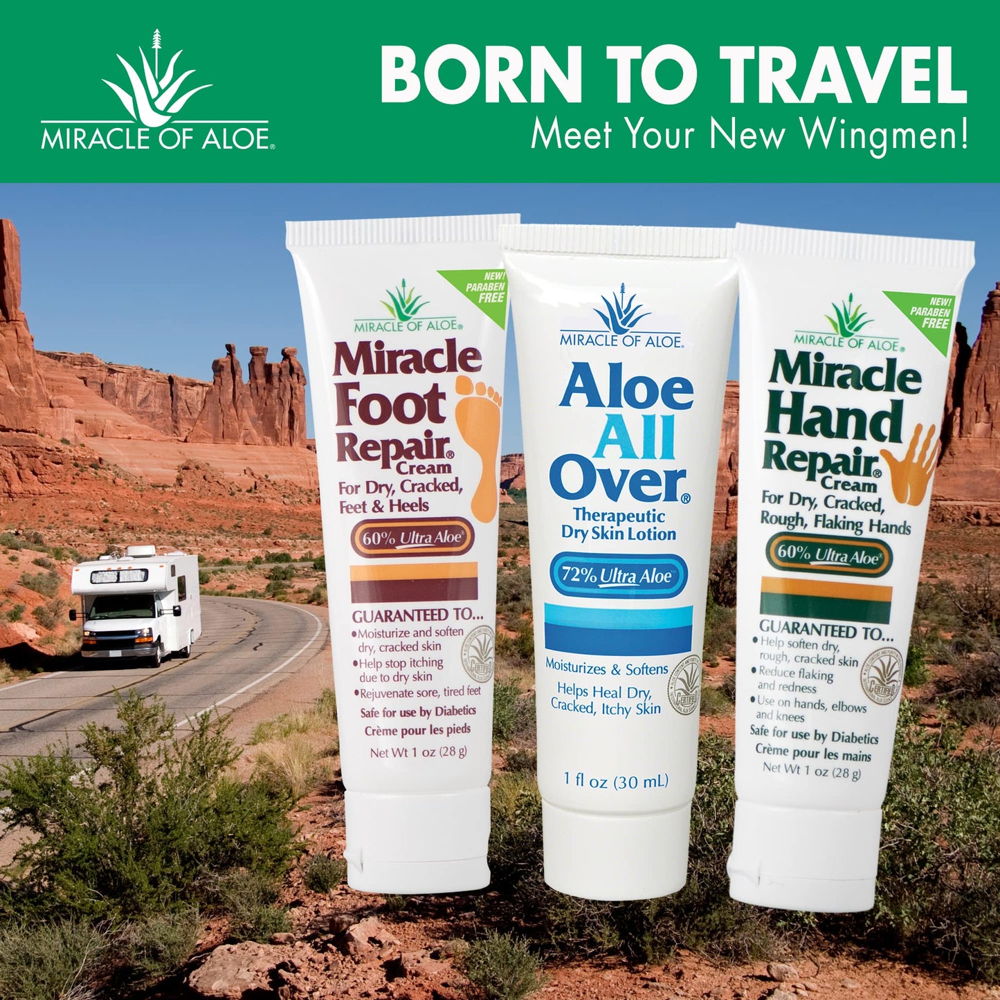 Miracle of Aloe 3-pack Assortment, includes 1 ounce tubes each of Miracle Foot Repair, Miracle Hand Repair and Aloe All Over Beauty & Personal Care Miracle of Aloe