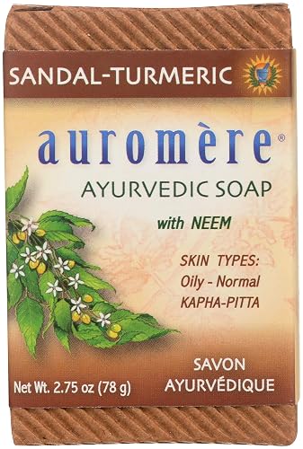 Auromere Ayurvedic Bar Soap, Sandal Turmeric - Eco Friendly, Handmade, Vegan, Cruelty Free, Natural, Non GMO (2.75 oz), 1 pack Beauty & Personal Care Auromere