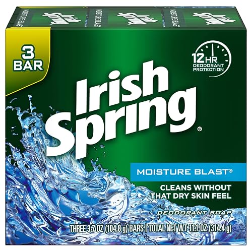 Irish Spring Deodorant Soap, Moisture Blast, 3.7 Ounce (Pack of 3) Beauty & Personal Care Irish Spring