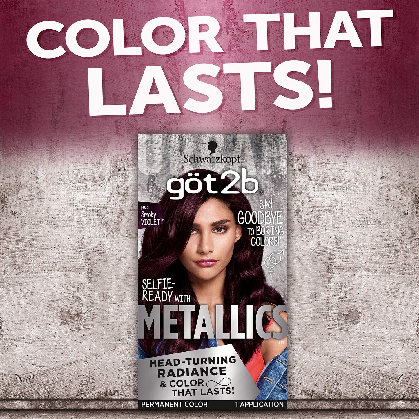 Schwarzkopf Got2b Metallics Permanent Hair Color, M49 Smoky Violet Beauty & Personal Care Got2B