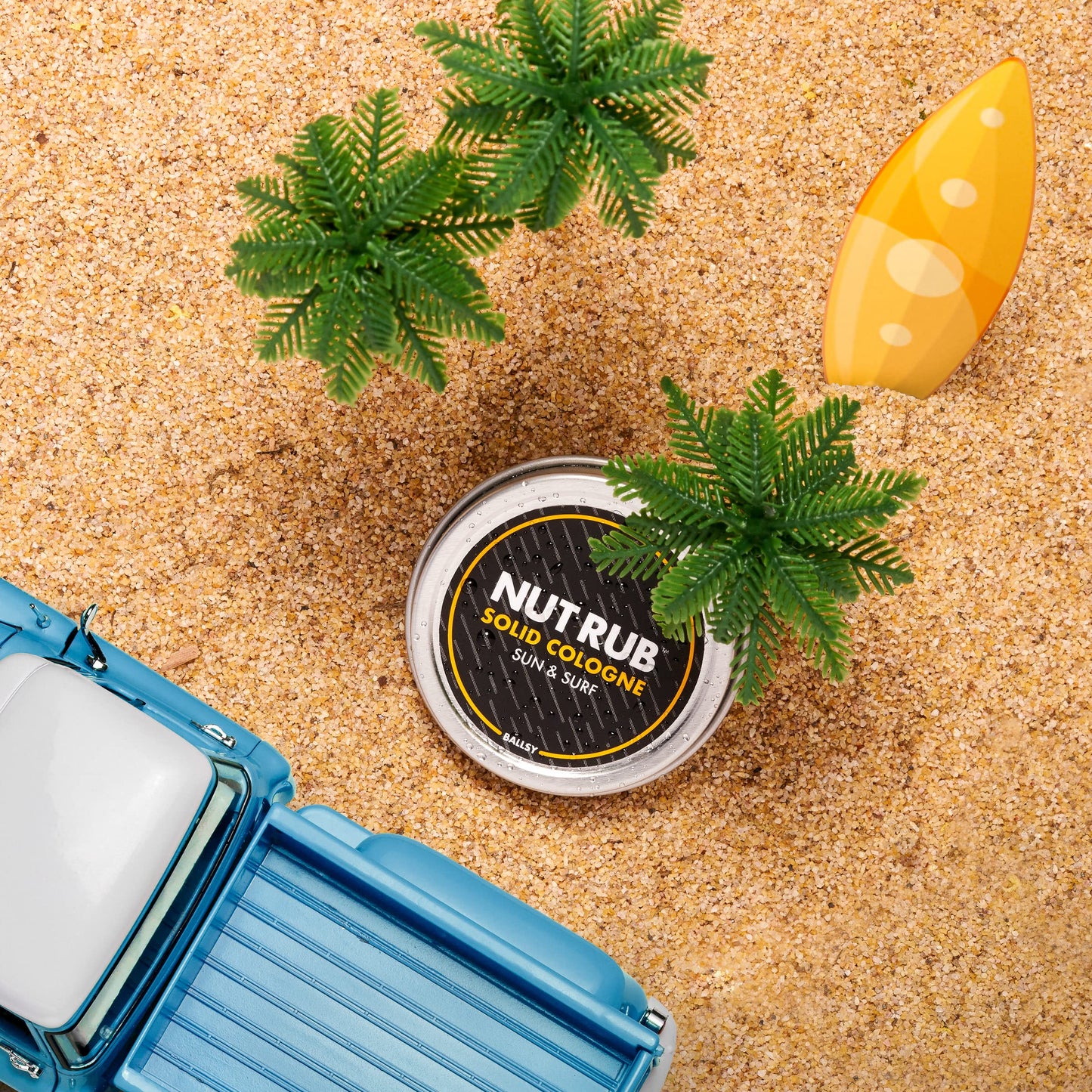 Ballsy Body & Groin Rub, Cologne for Everywhere, with Beeswax, Coconut and Sunflower Seed Oil, Sun and Surf .85 oz Beauty & Personal Care Ballsy