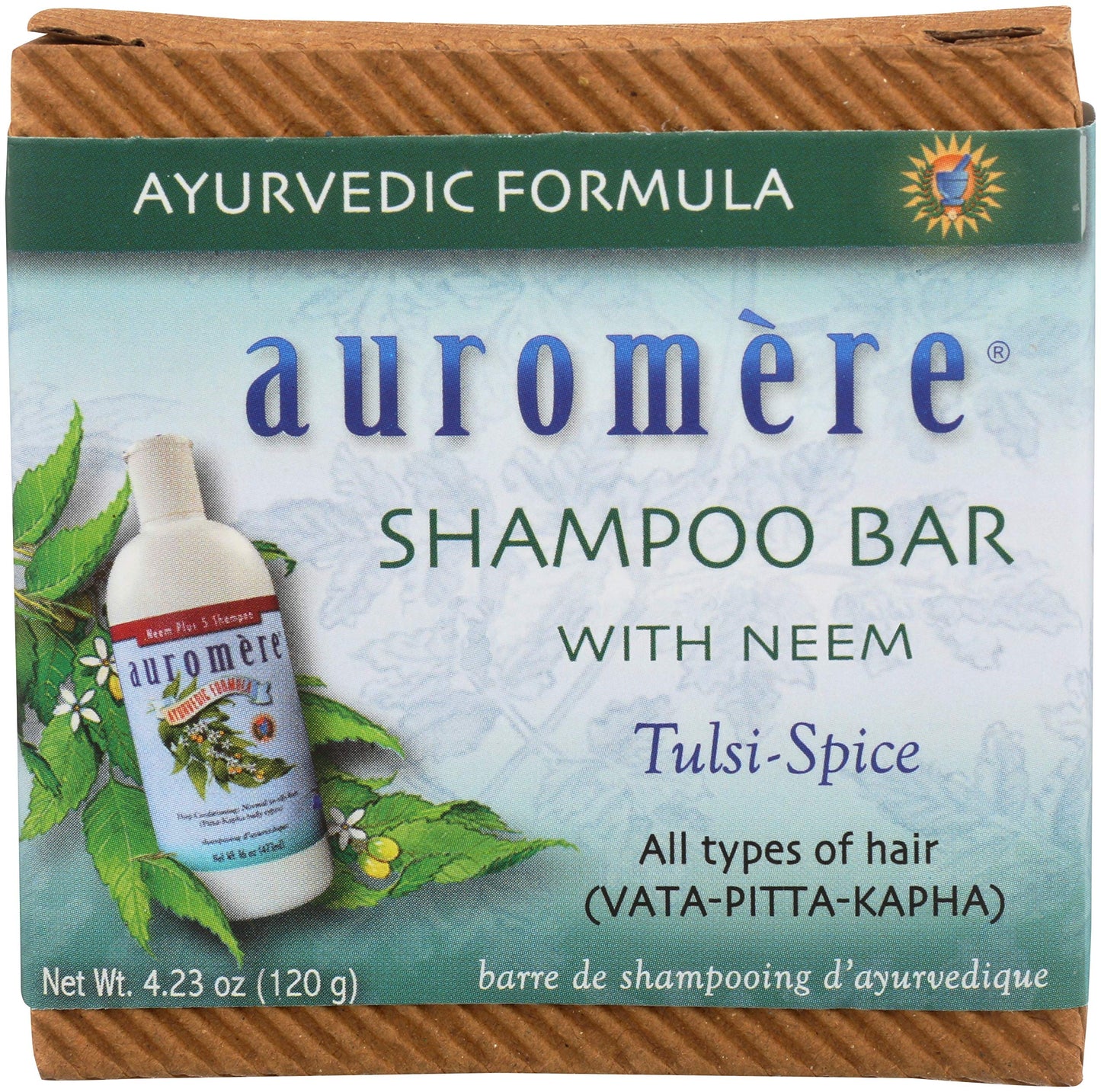Auromere Ayurvedic Shampoo Bar - Eco Friendly, Handmade, Vegan, Cruelty Free, Natural, Non GMO, All in One Bar for Soap and Shampoo (4.23 oz), 1 pack Beauty & Personal Care Auromere