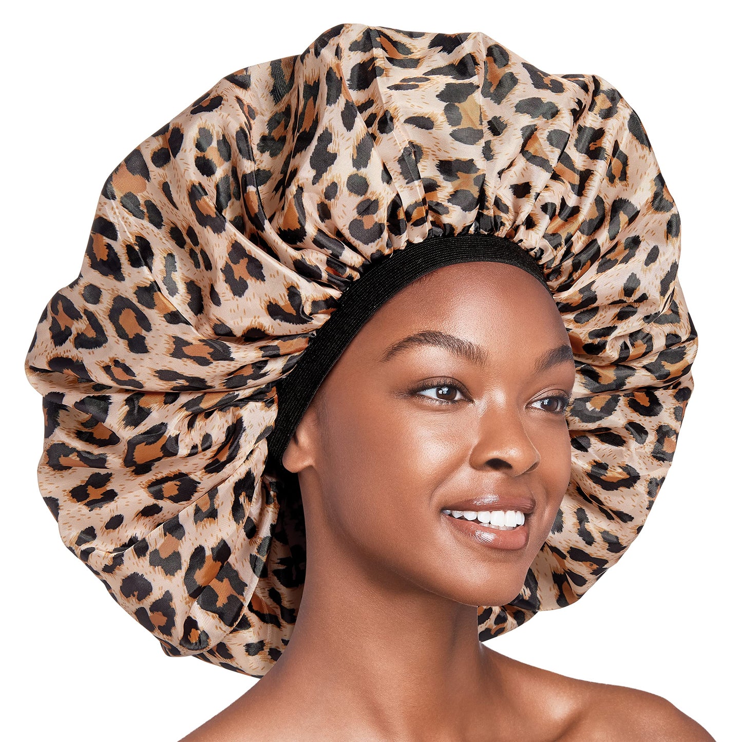 Red by Kiss Premium Quality Silky Satin Day & Night Cap Leopard Beauty and Personal Care Red by Kiss