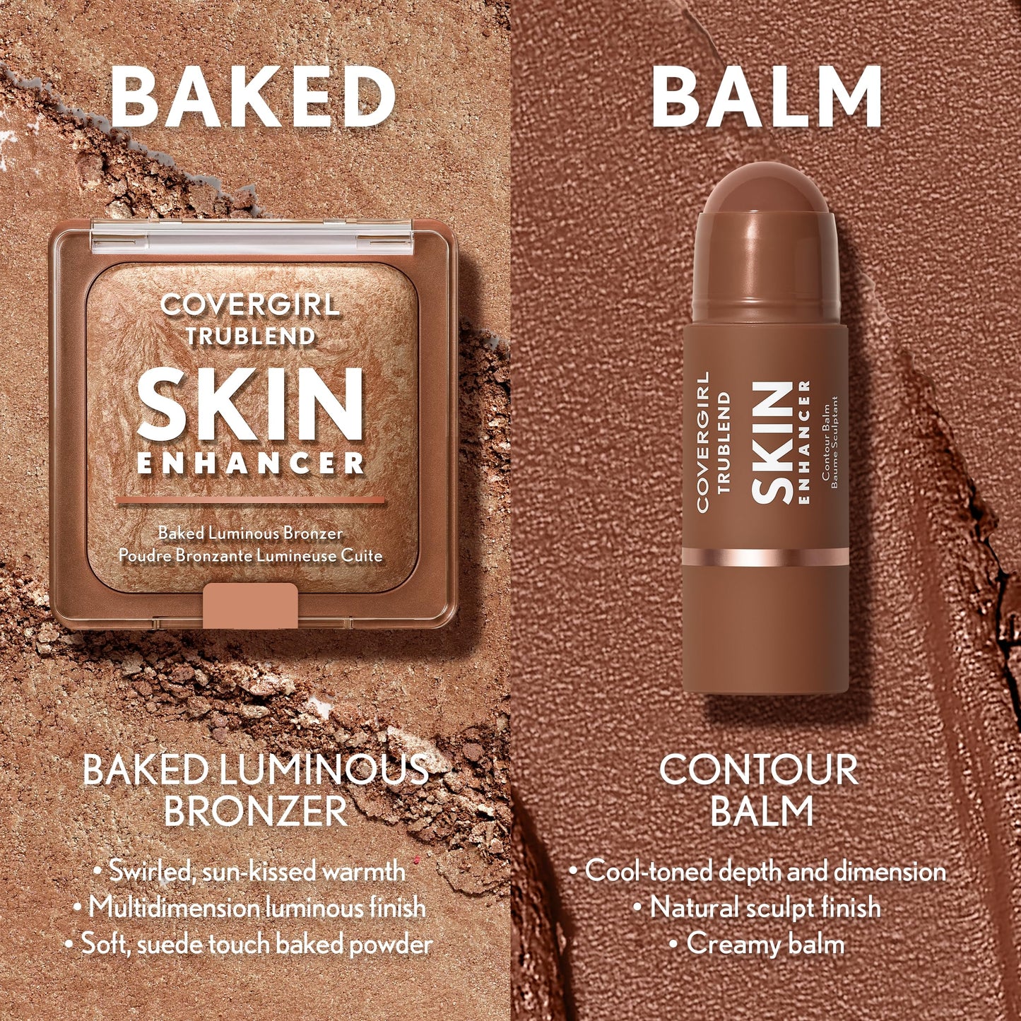 COVERGIRL TruBlend Skin Enhancer Baked Luminous Bronzer, with Hyaluronic Acid & White Rose Extract, Blends Seamlessly - 300 Honey Bun (Light Bronze Beauty and Personal Care COVERGIRL