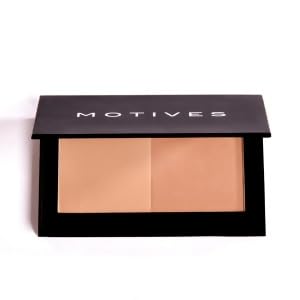 Motives® Bronzing Duo - Dual-Tone Matte & Shimmer Bronzer for Contour & Glow | Lightweight, Blendable, Long-Lasting Formula | Sun-Kissed, Natural Beauty & Personal Care Motives
