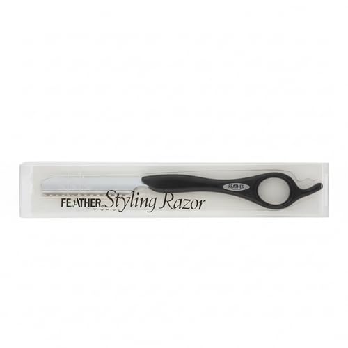 Feather - 7.25-inch Black Styling Razor Handle - The Professional tool for Hair Cutting, Thinning, Layering, Texturizing and Feathering - The # 1 Beauty and Personal Care Feather