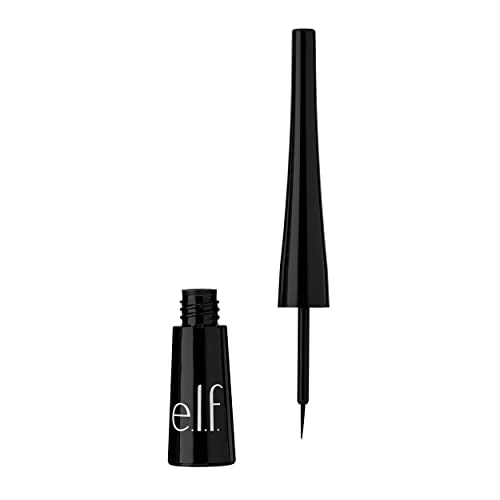 e.l.f. Liquid Eyeliner, High-pigment Liquid Eyeliner With Extra-Fine Brush Tip, Easy Glide Smudge-proof Formula, Jet Black Beauty & Personal Care e.l.f.
